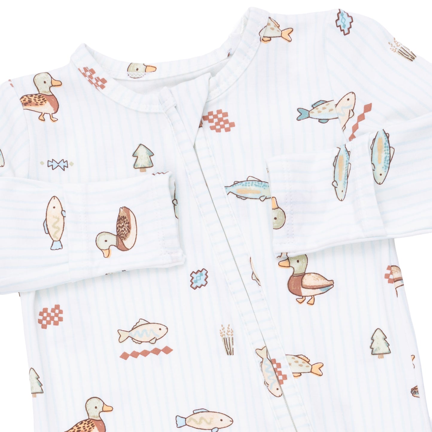 2 Way Zipper Footie - Lake Cuties