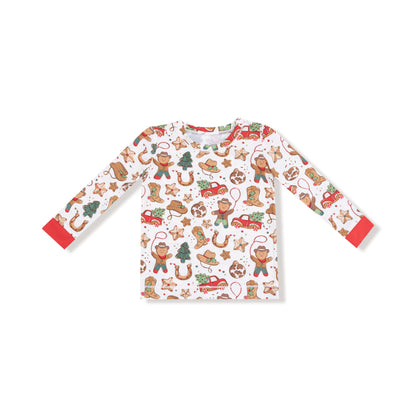 Long Sleeve Loungewear Set - Cowboy Christmas