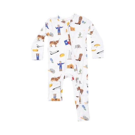 2-Way Zipper Romper - Texas