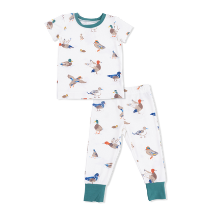 Short Sleeve Loungewear Set - Ducks