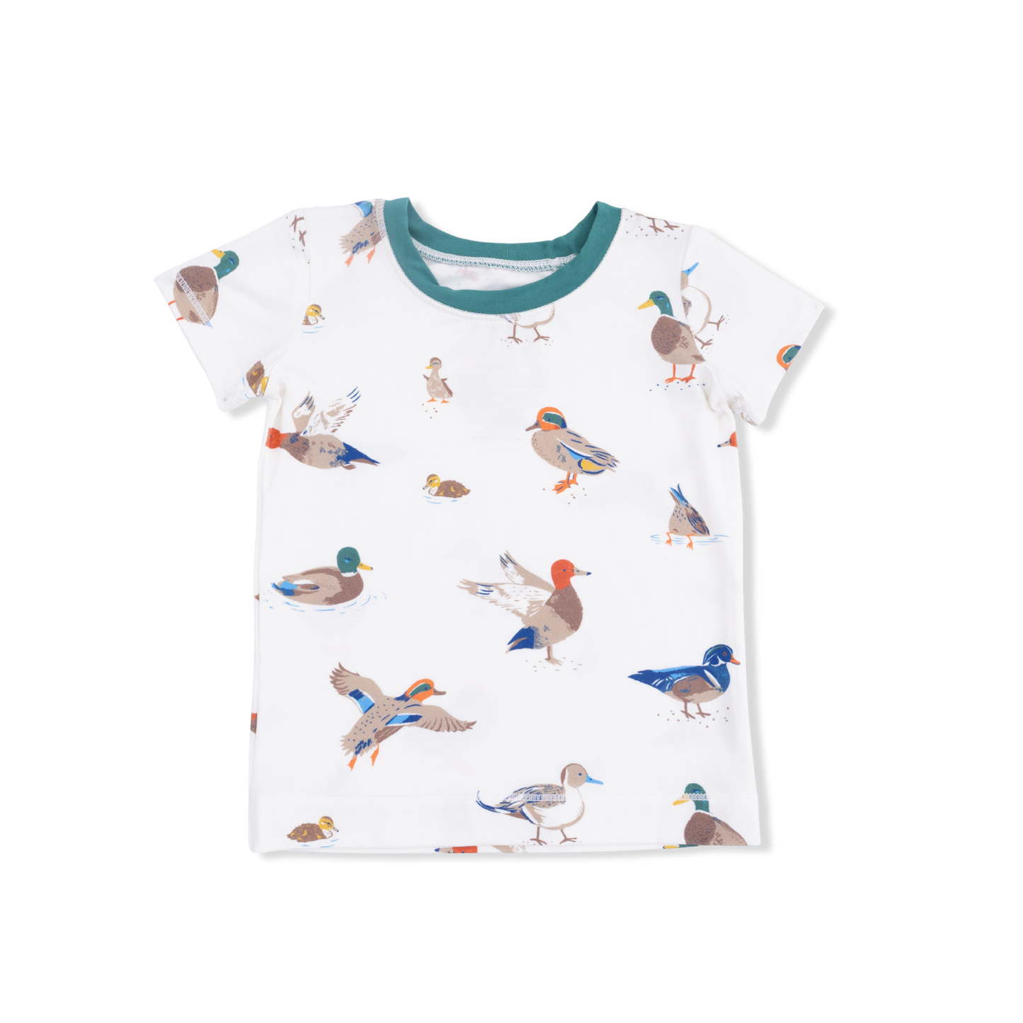 Short Sleeve Loungewear Set - Ducks