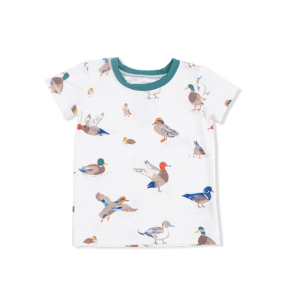 Short Sleeve Loungewear Set - Ducks