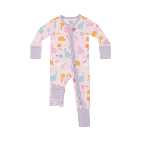 2-Way Zipper Romper - Floral Dinos