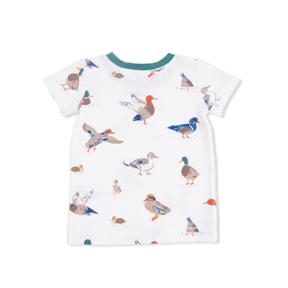 Short Sleeve Loungewear Set - Ducks