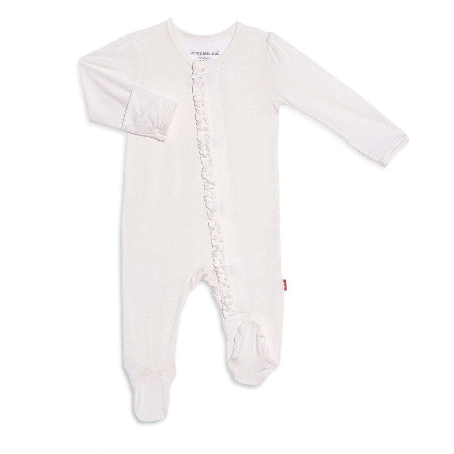 Modal Footie W/ruffle - Egret