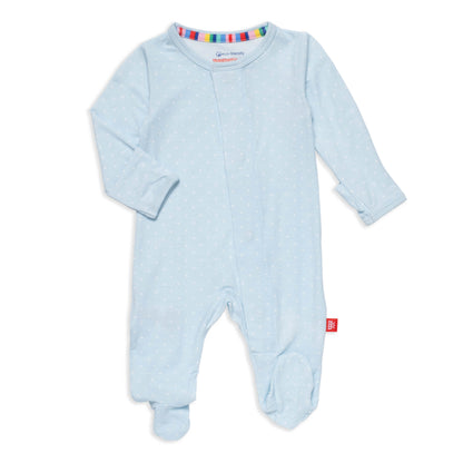 Modal Footie - Pin Dot Blue