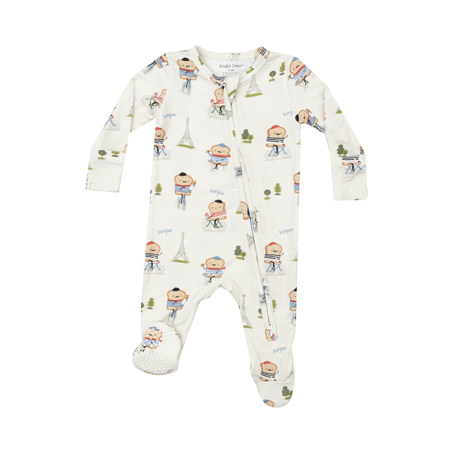 Angel Dear 2 Way Zipper Footie - French Toast