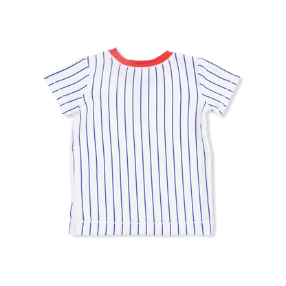 Loungewear Short Set - Baseball Stripe