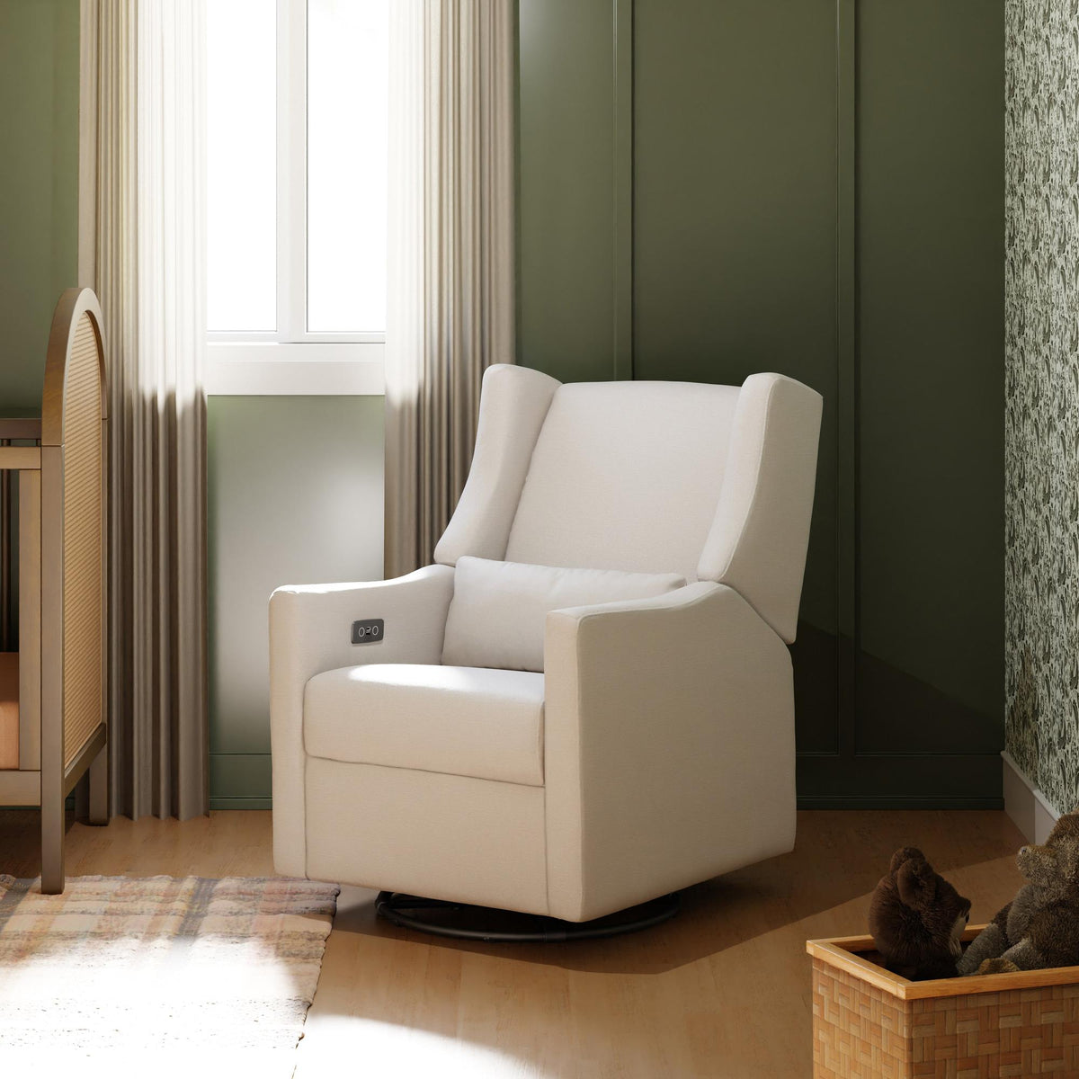 Babyletto Kiwi Electronic Recliner and Swivel Glider with USB port