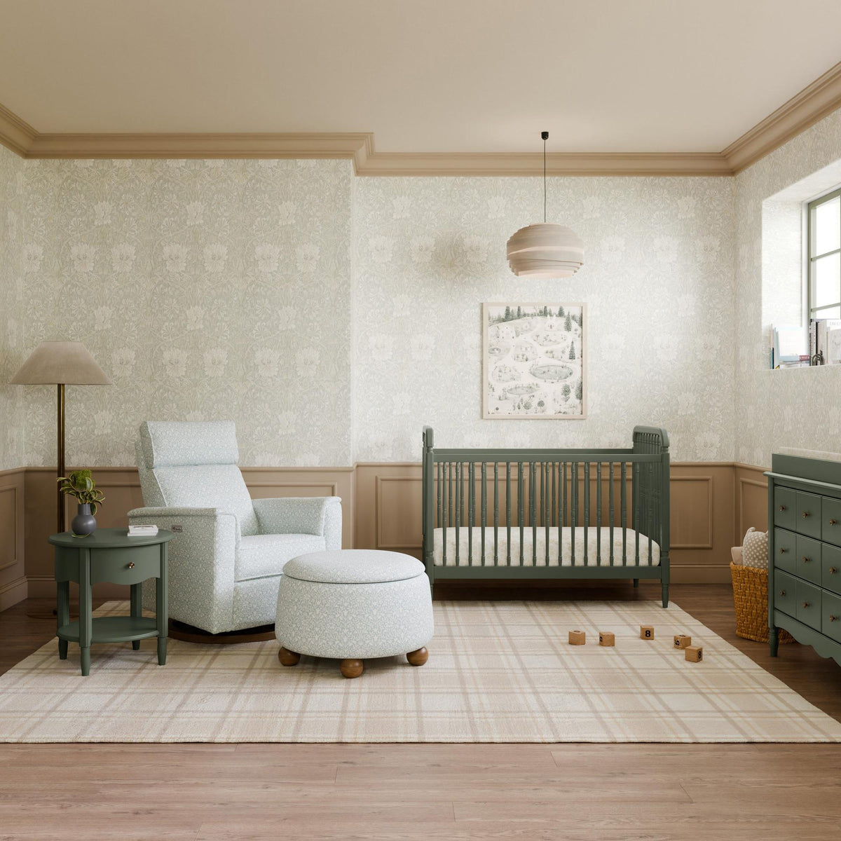 Namesake Liberty 3-in-1 Convertible Spindle Crib with Toddler Bed Conversion Kit