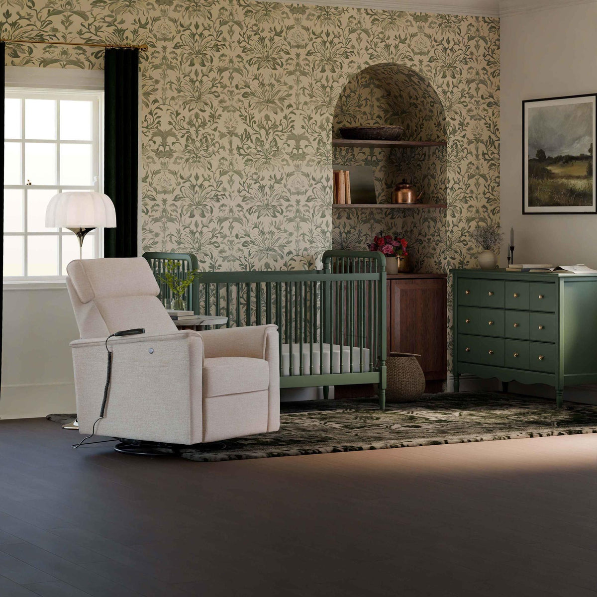 Namesake Willa Deluxe Power Recliner and Swivel Glider with Heat & Massage