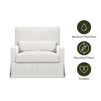 Namesake Crawford Pillowback Chair and a Half Comfort Swivel Glider