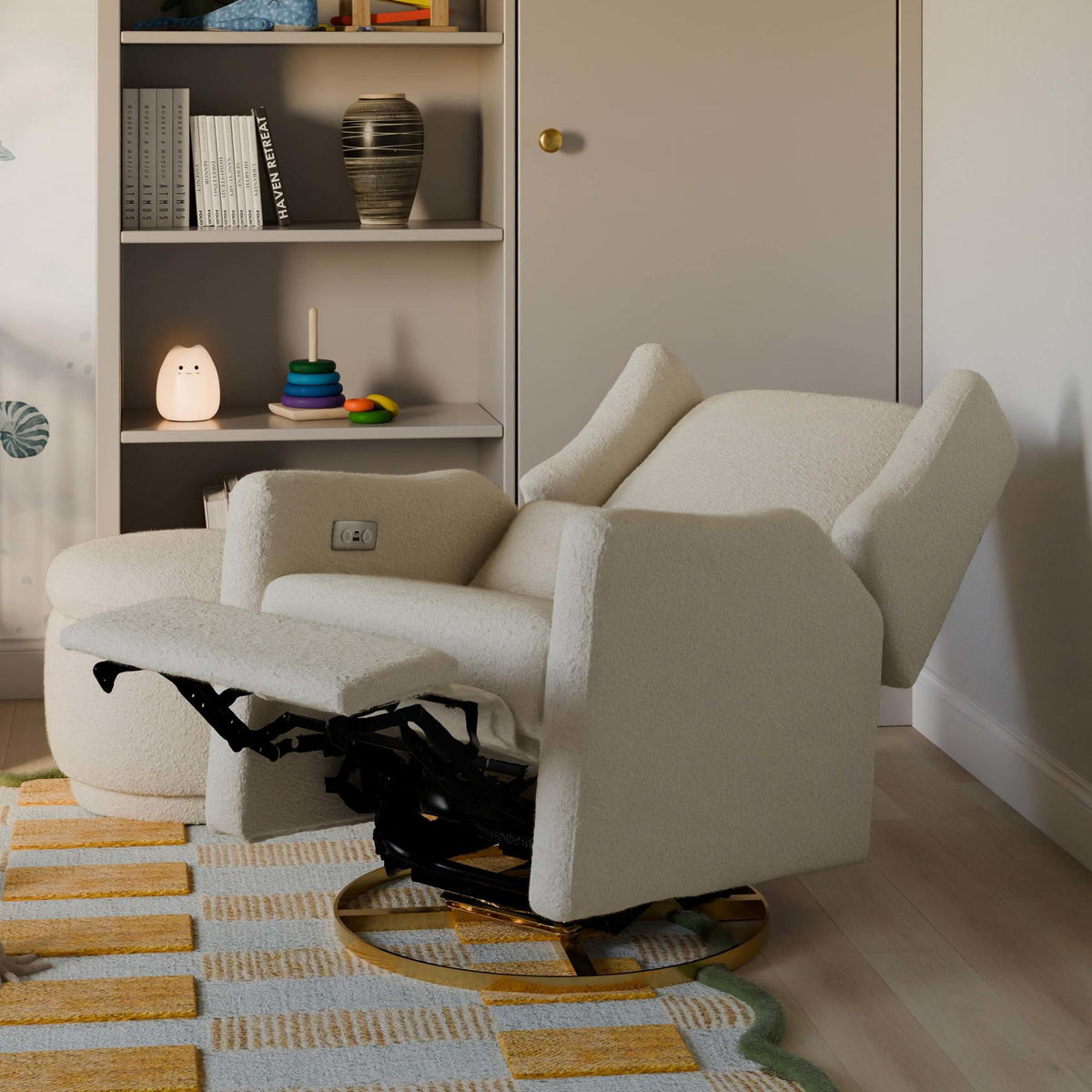 Babyletto Kiwi Electronic Recliner and Swivel Glider with USB port