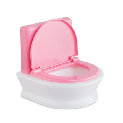 Interactive toilet for 12"/14" baby doll