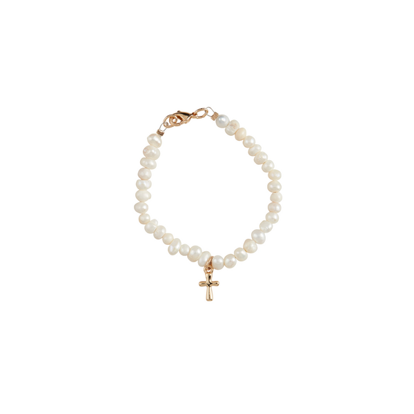 Gold Boxed Cross Bracelet