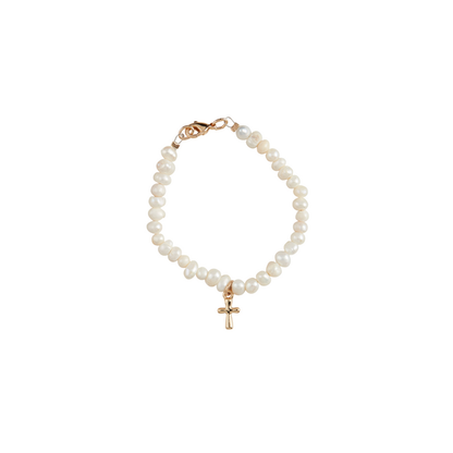 Gold Boxed Cross Bracelet
