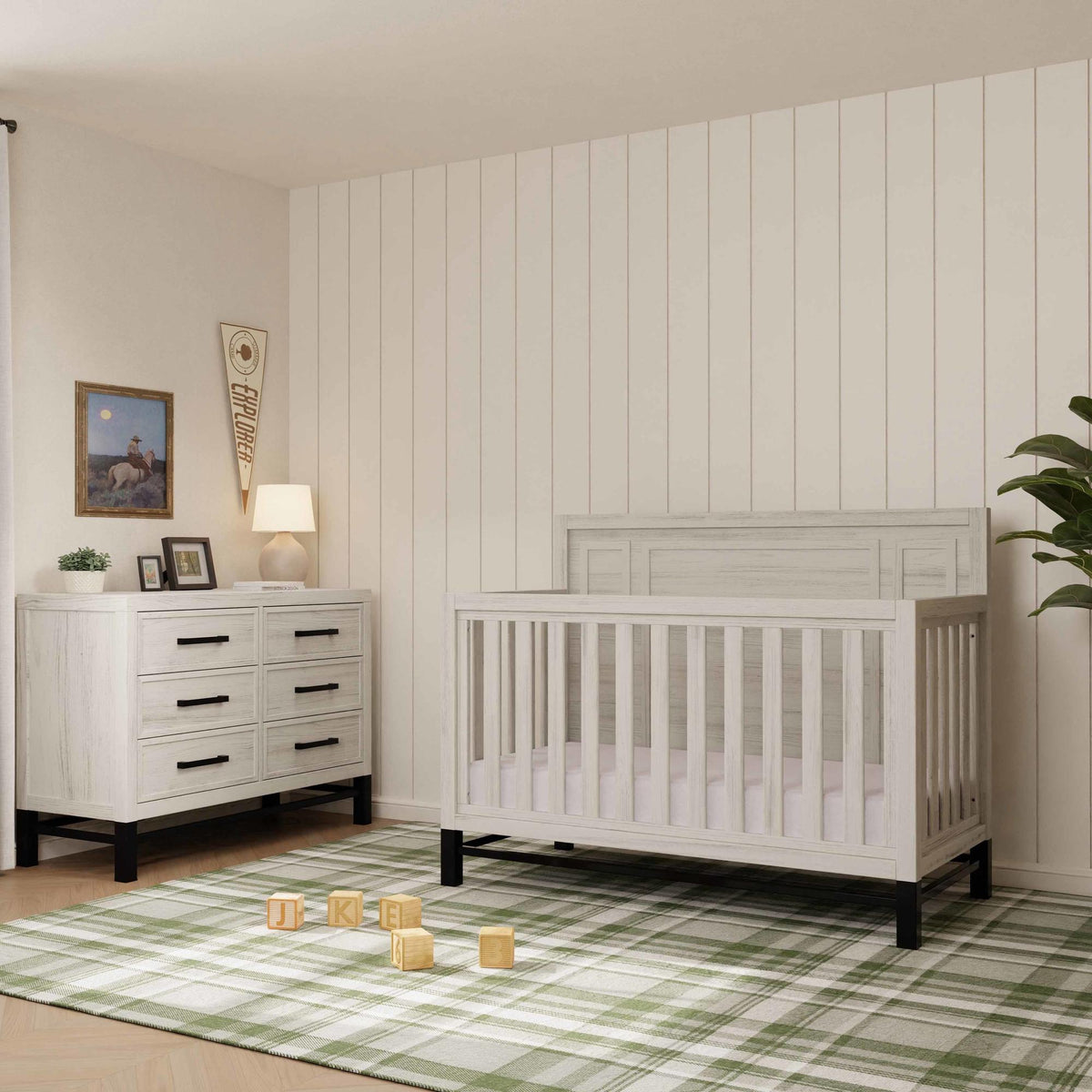 Monogram by Namesake Newbern 4-in-1 Convertible Crib
