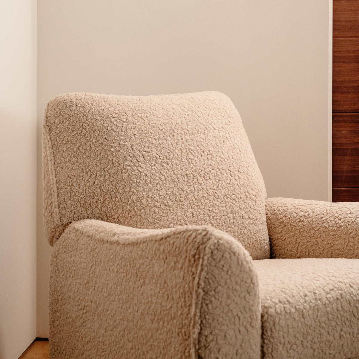 Babyletto Sunday Power Recliner and Swivel Glider in Shearling