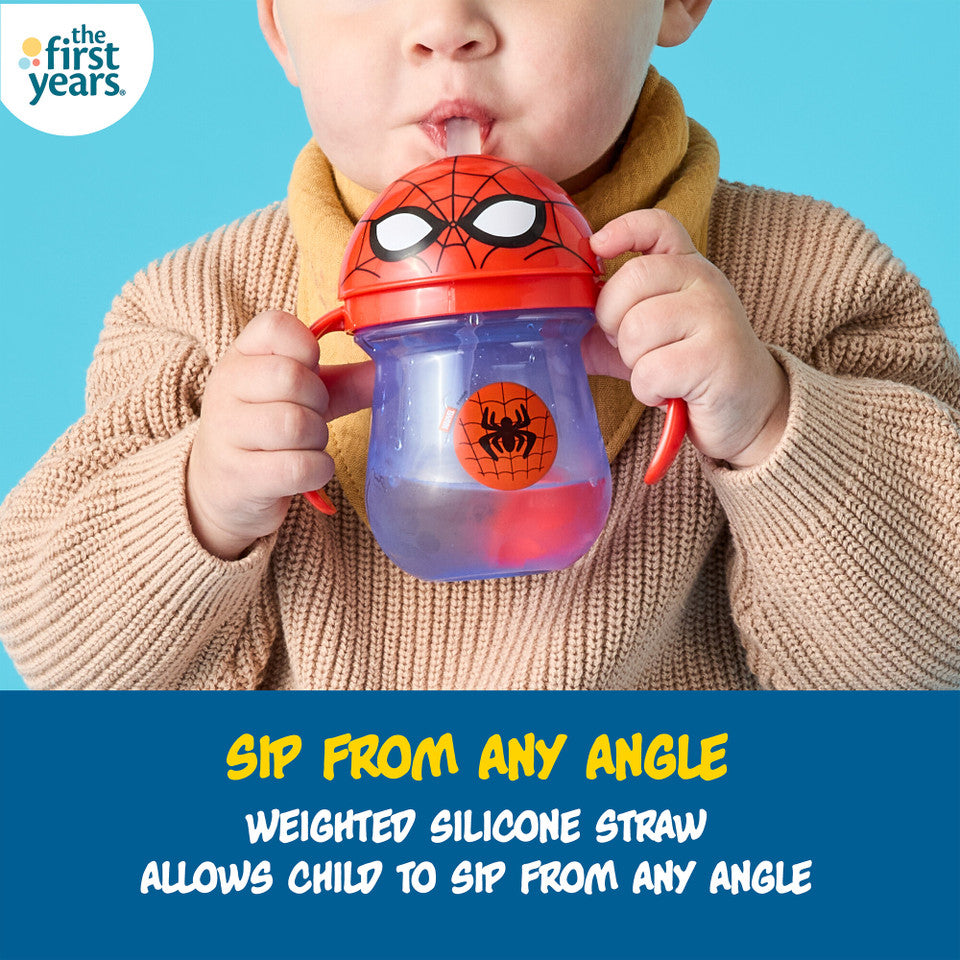 Marvel Spidey Weighted Straw Trainer Cup, 7 Oz