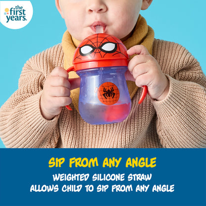 Marvel Spidey Weighted Straw Trainer Cup, 7 Oz
