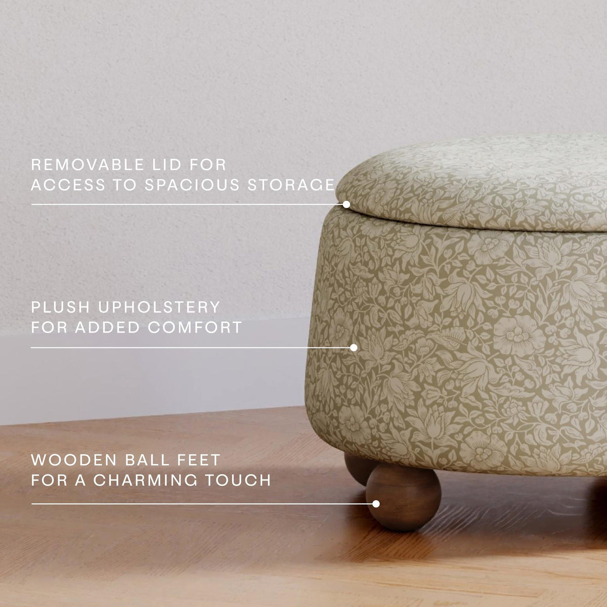 Morris & Co. x Namesake Tuffet Storage Ottoman