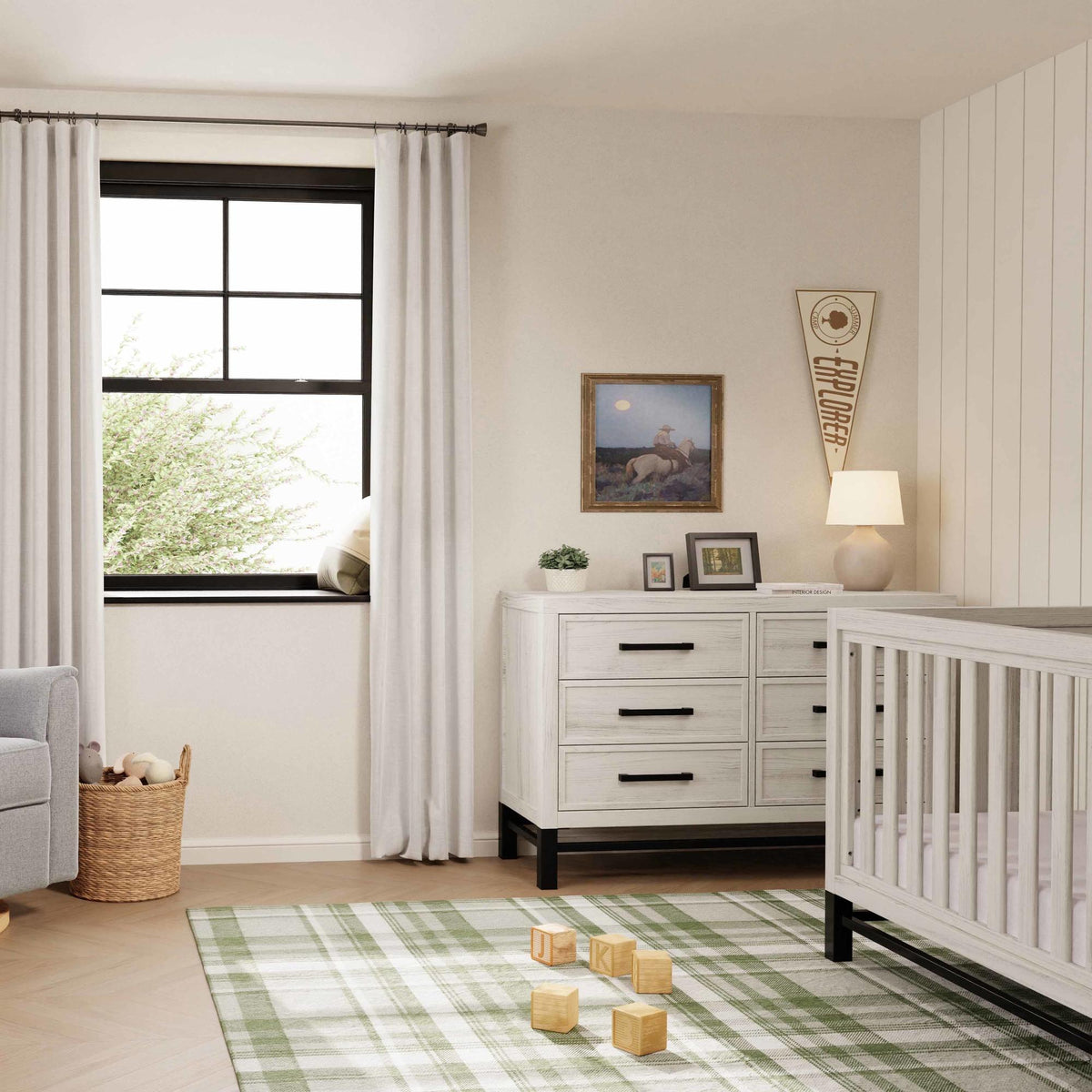 Monogram by Namesake Newbern 4-in-1 Convertible Crib