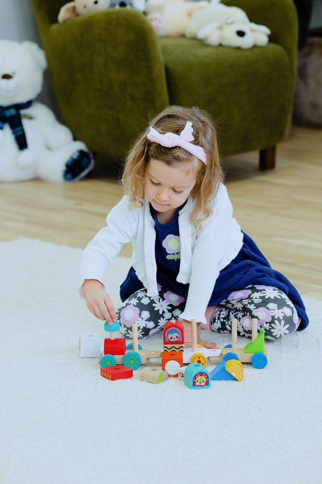 Animal Friends Wooden Stacking Train