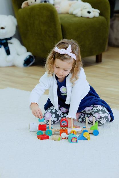Animal Friends Wooden Stacking Train
