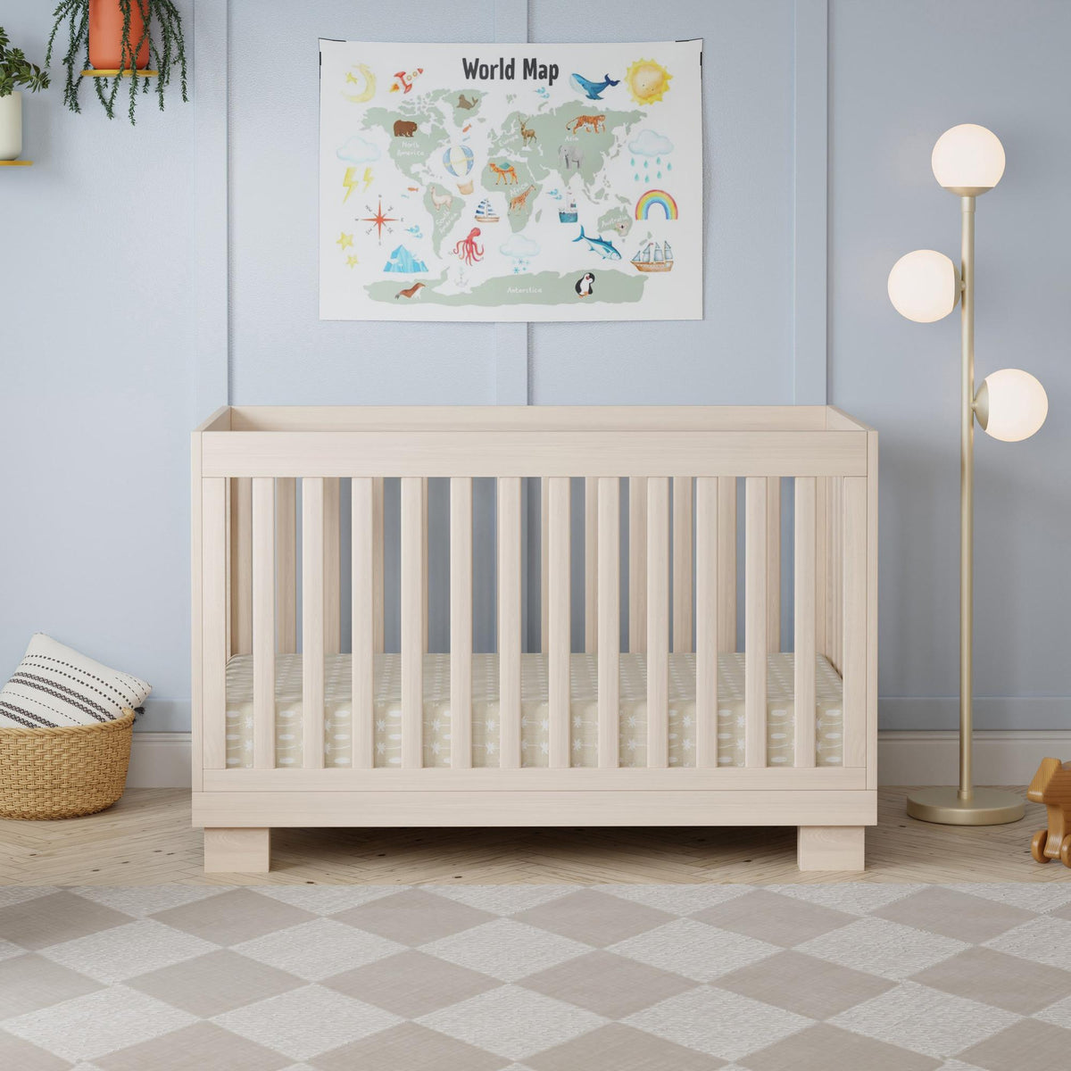 Babyletto Modo 3-in-1 Convertible Crib with Toddler Bed Conversion Kit