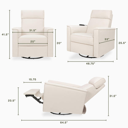 Namesake Willa Deluxe Power Recliner and Swivel Glider with Heat & Massage