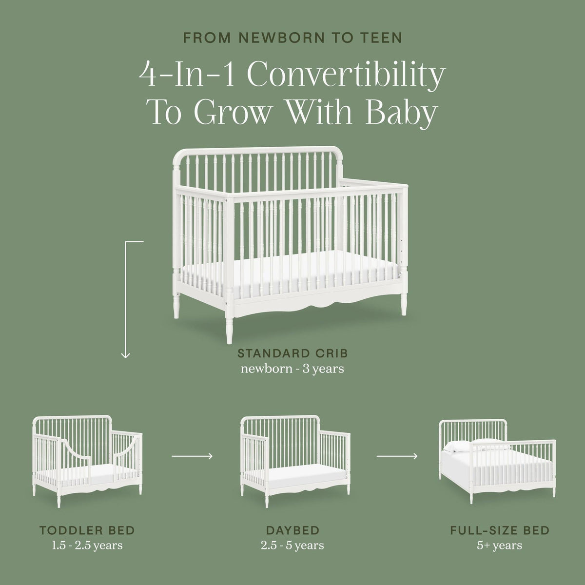 Namesake Liberty 4-in-1 Convertible Spindle Crib