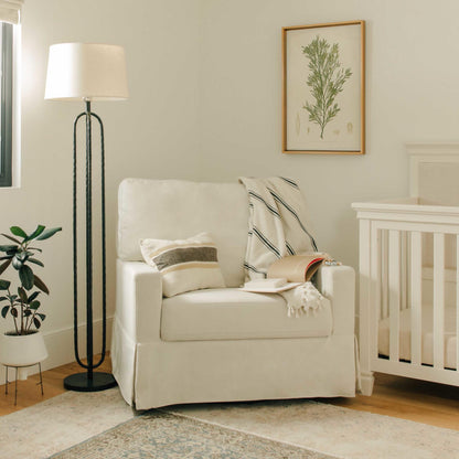Namesake Crawford Pillowback Chair and a Half Comfort Swivel Glider