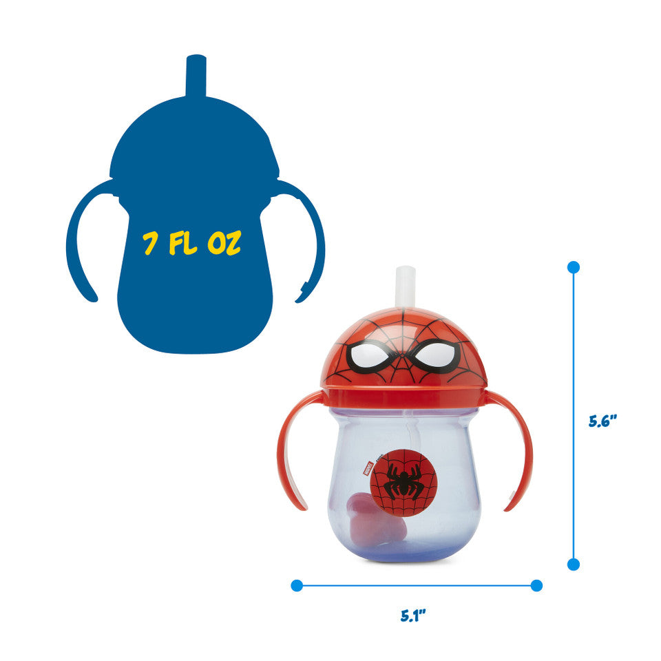 Marvel Spidey Weighted Straw Trainer Cup, 7 Oz