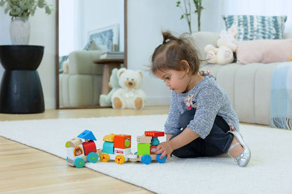 Animal Friends Wooden Stacking Train