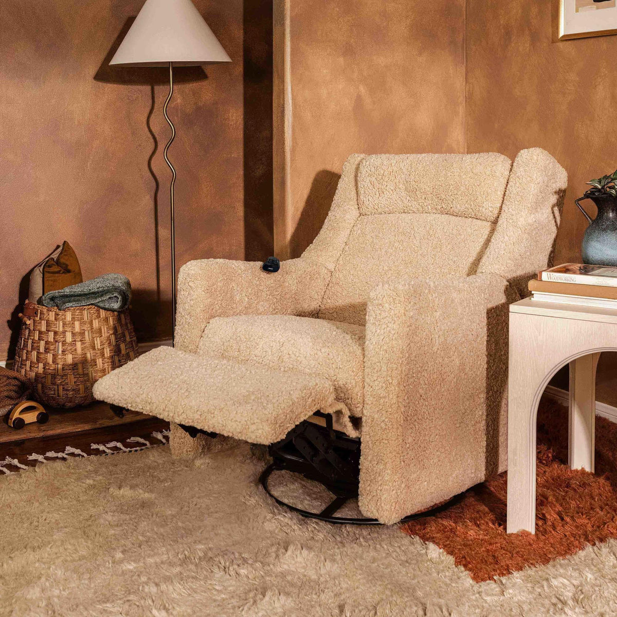 Babyletto Kiwi Deluxe Power Recliner & Swivel Glider with Heat and Massage