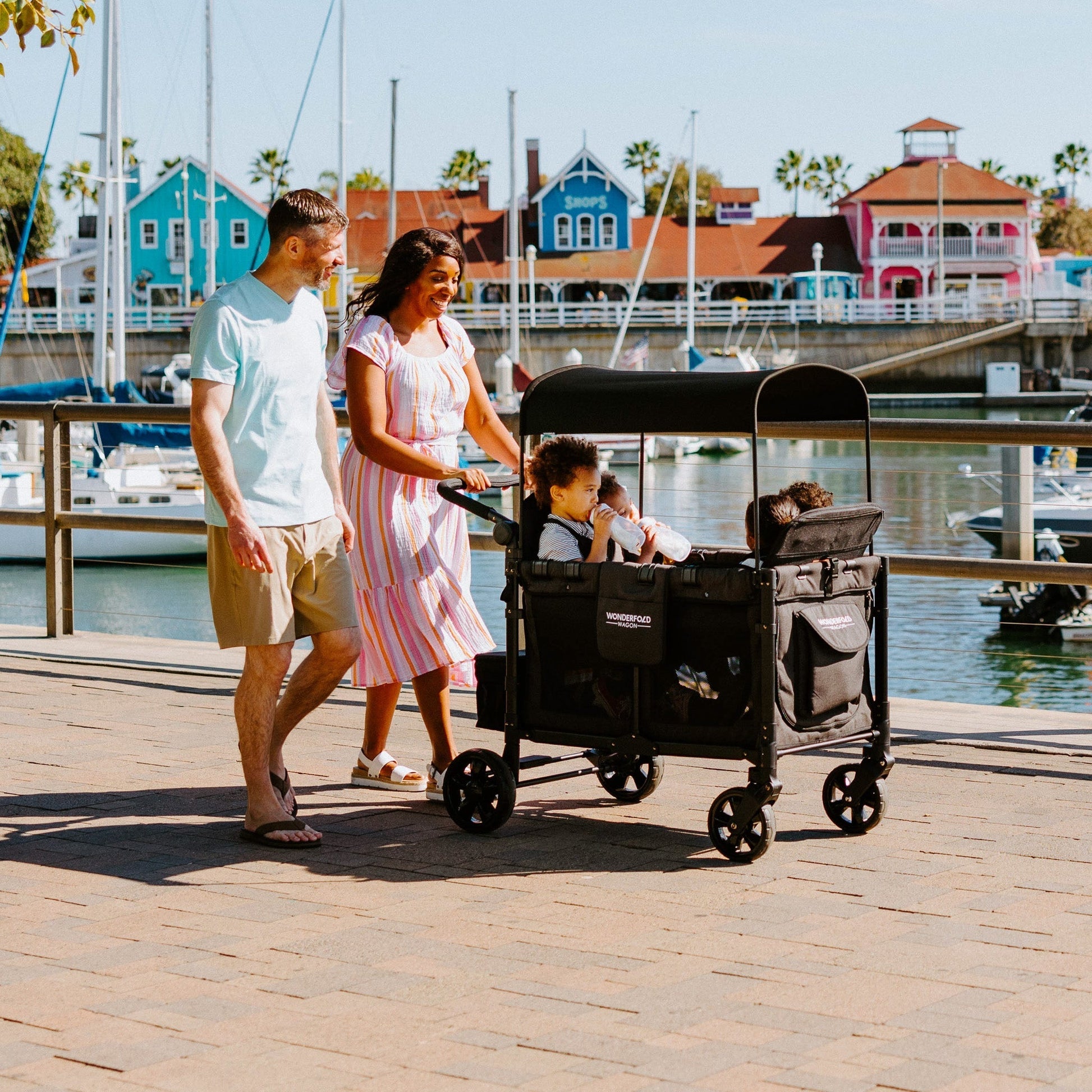 wonderfold w4 elite stroller wagon Wonderfold W4 Elite Quad Stroller Wagon (4 Seater) – The Baby'z Room