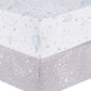 Starry Dreams 2-Pack Microfiber Fitted Crib Sheets Set by Sammy & Lou