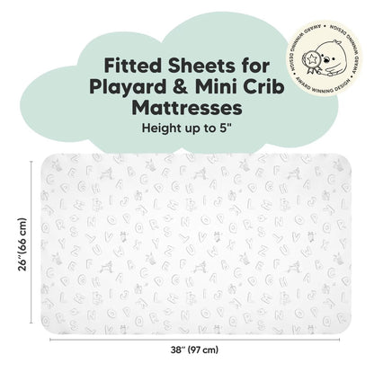 Gentle Bamboo Fitted Mini Crib Sheets