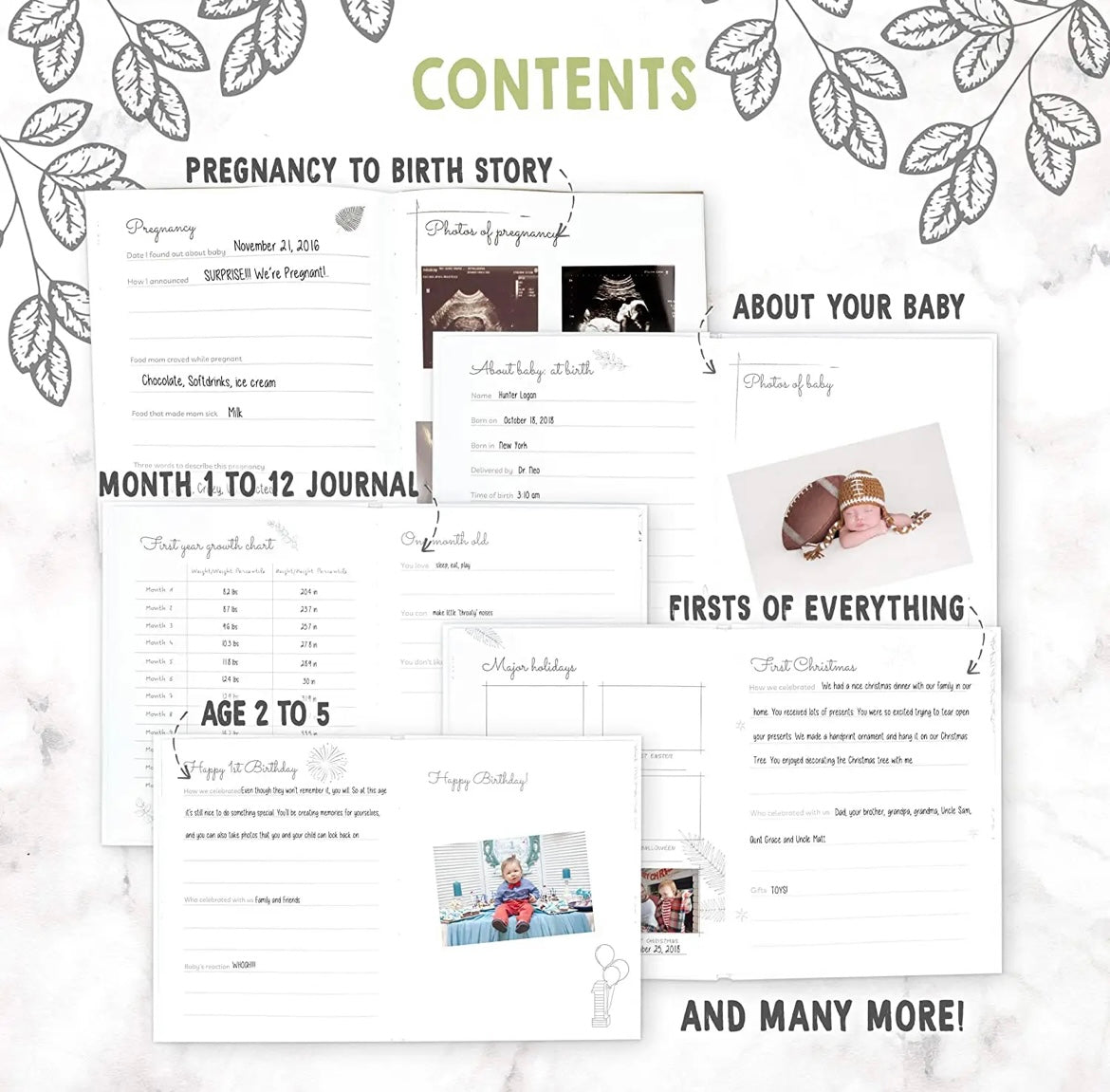 SKETCH Baby First Years Memory Book