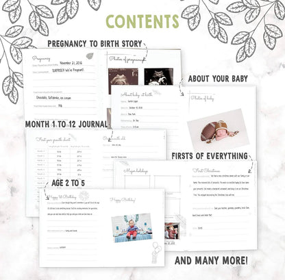 SKETCH Baby First Years Memory Book