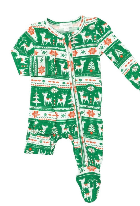 Angel Dear Holiday Zipper Footie