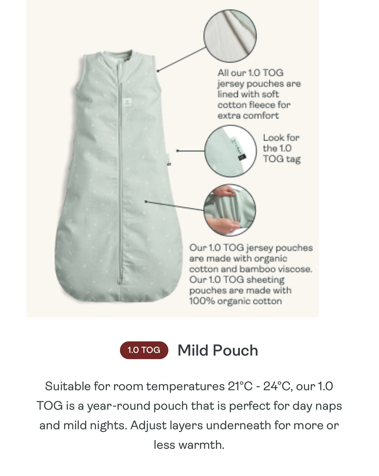 ErgoPouch Cocoon Swaddle 1.0TOG