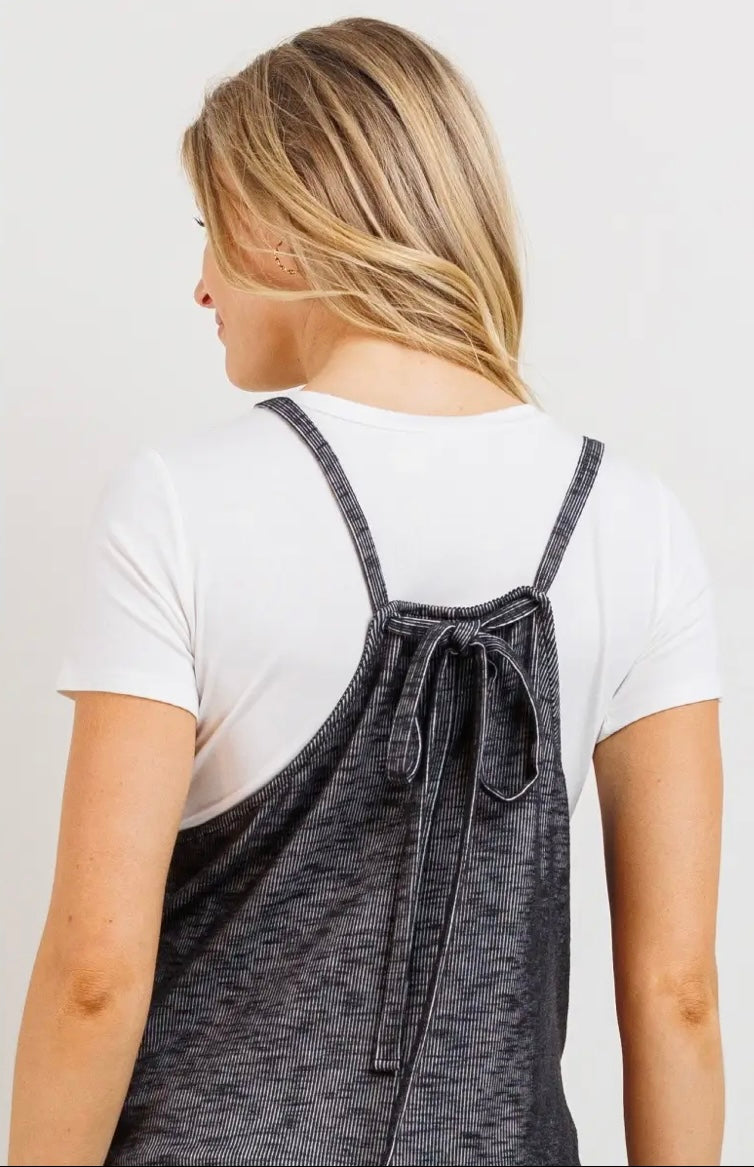 Two Tone Loose Fit Maternity Jumpsuit