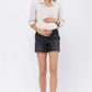 Mid-Rise Maternity Cut-Off Denim Shorts