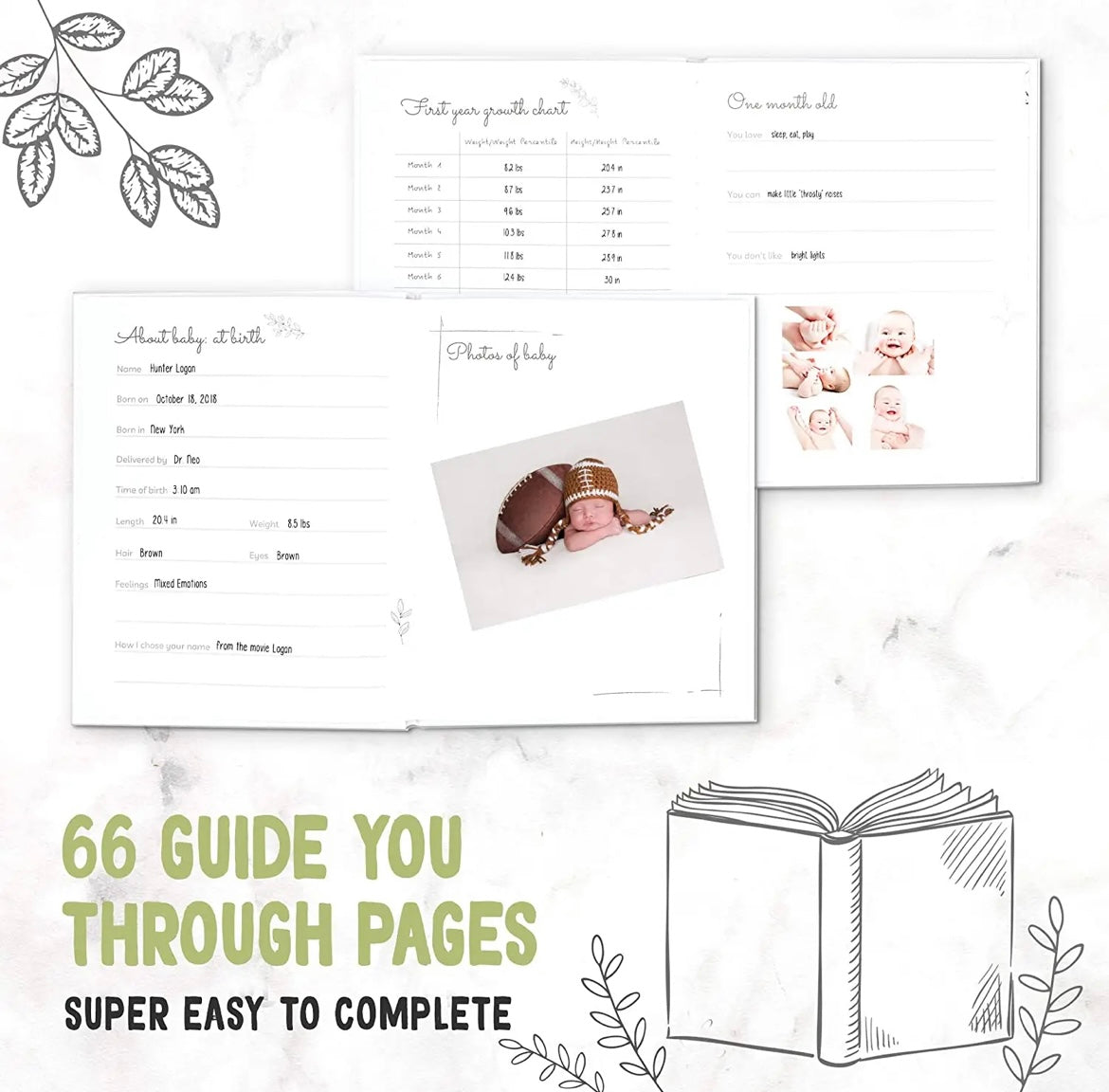 SKETCH Baby First Years Memory Book