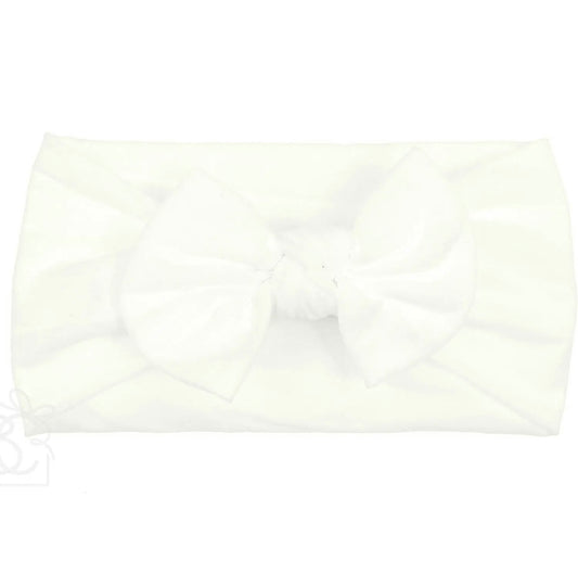 Wide Pantyhose Headband With Knot Bow