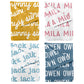 Sugar + Maple Plush Minky Fleece Personalized Blanket | Repeating Name