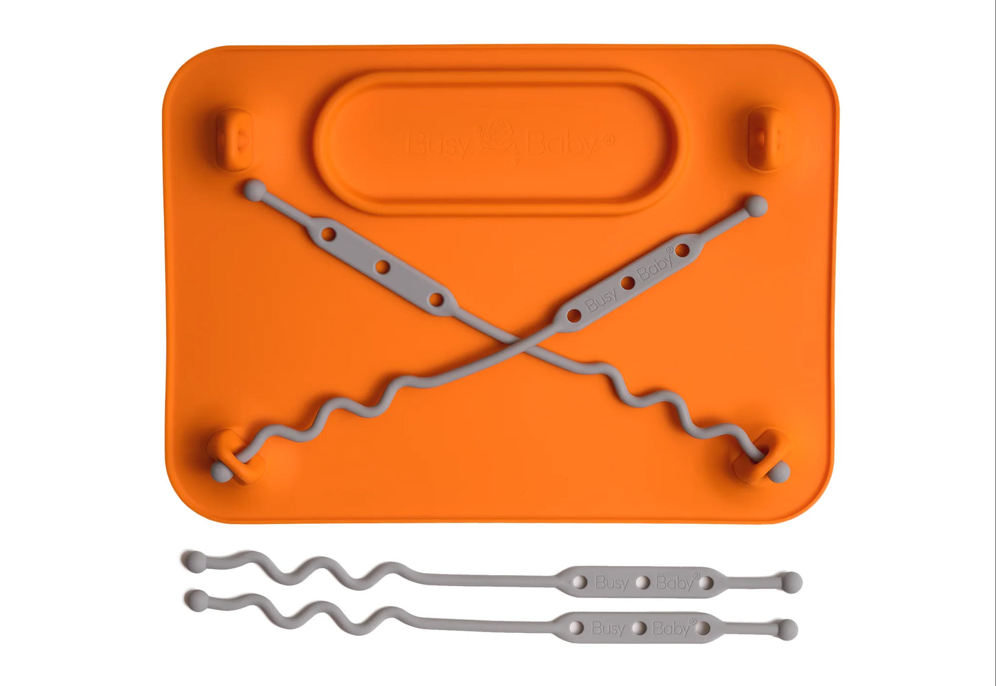 Busy Baby Silicone Mat with Toy Straps